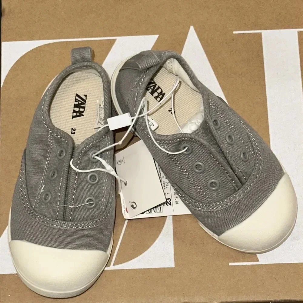 ZARA Kids | Gray | COTTON SNEAKERS